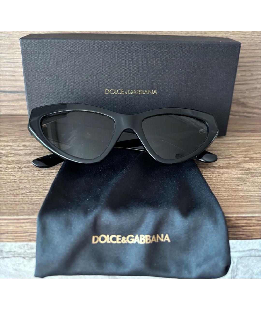 DOLCE&GABBANA Черные солнцезащитные очки, фото 4