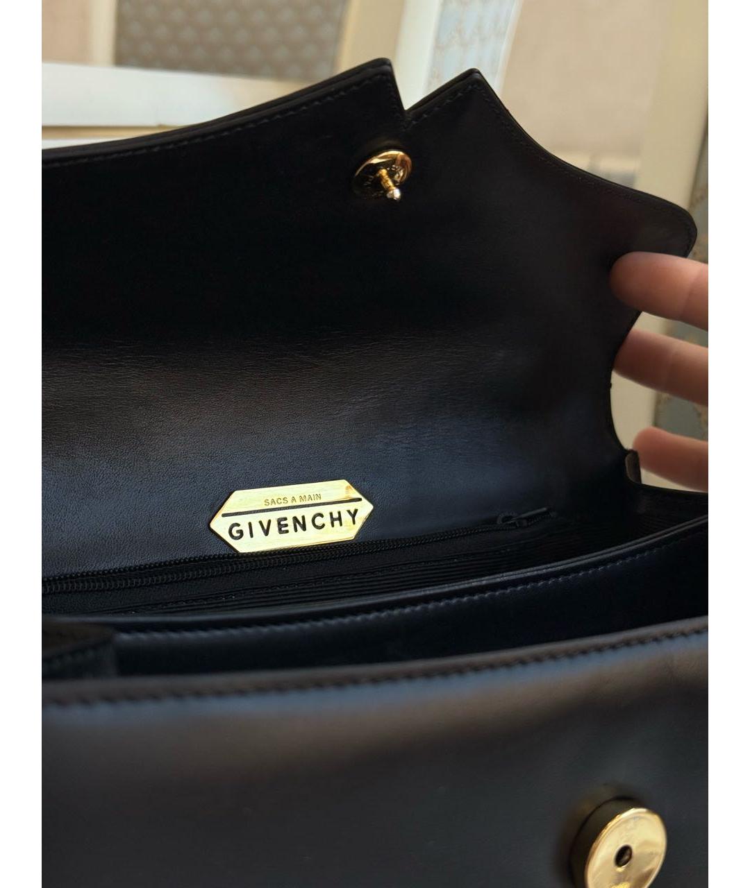 GIVENCHY Черная кожаная сумка с короткими ручками, фото 4