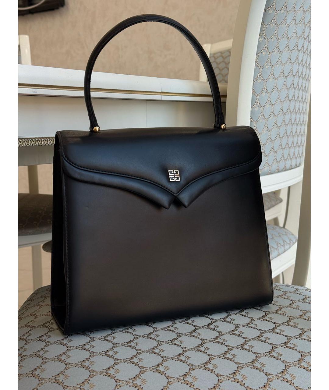 GIVENCHY Черная кожаная сумка с короткими ручками, фото 2