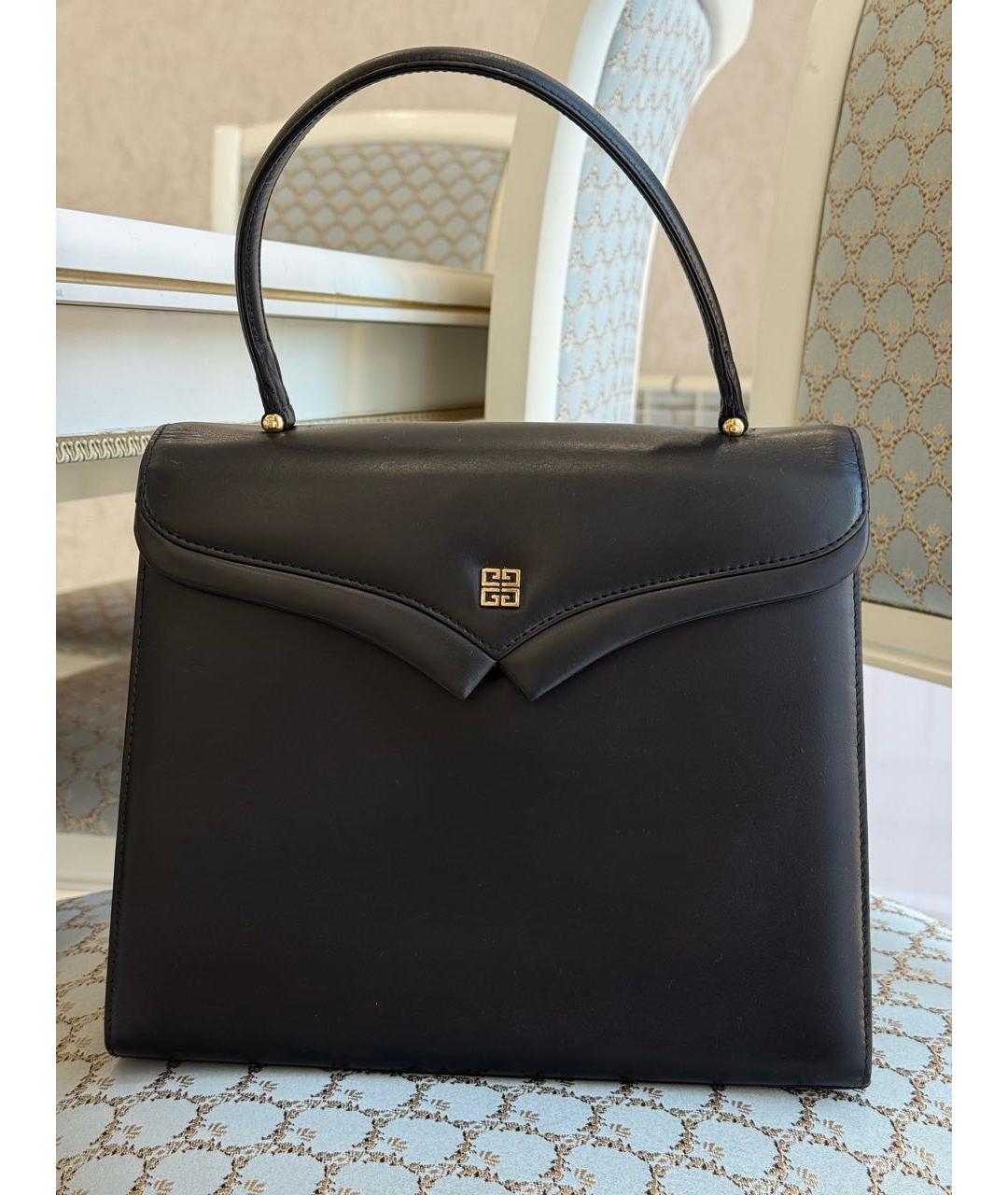 GIVENCHY Черная кожаная сумка с короткими ручками, фото 9