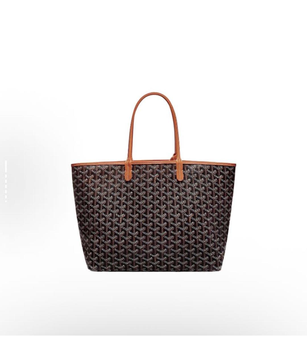 GOYARD Коричневая кожаная сумка тоут, фото 2