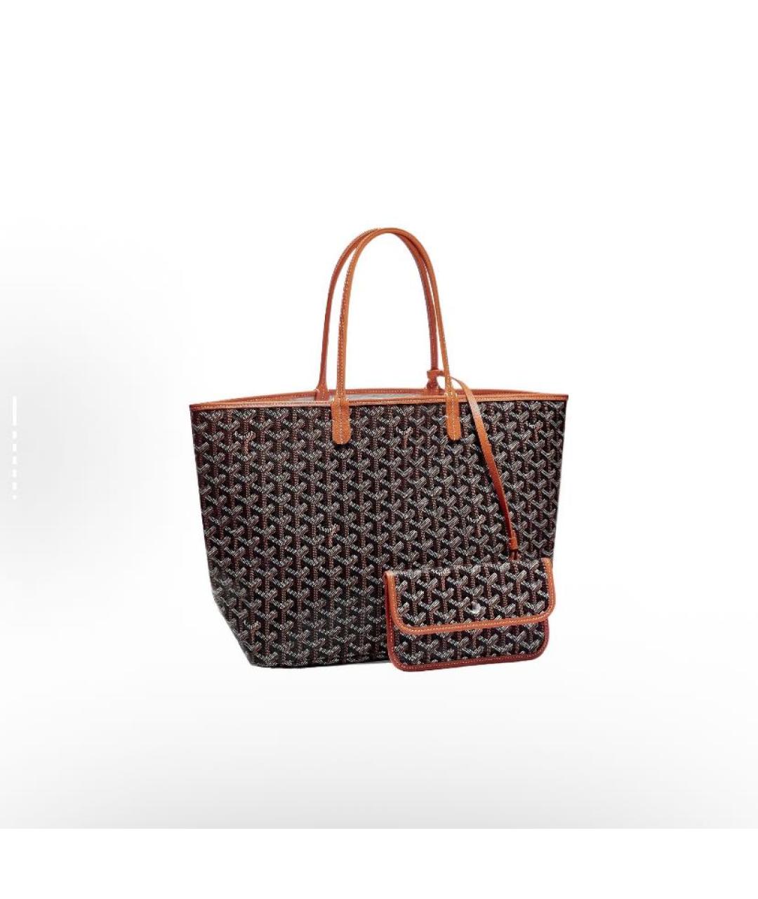 GOYARD Коричневая кожаная сумка тоут, фото 5