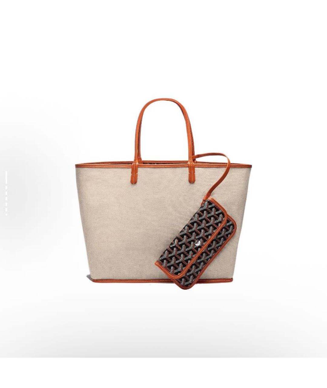 GOYARD Коричневая кожаная сумка тоут, фото 3