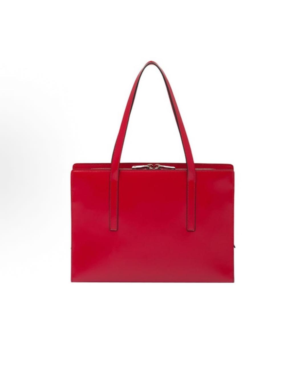 PRADA Красная кожаная сумка тоут, фото 2