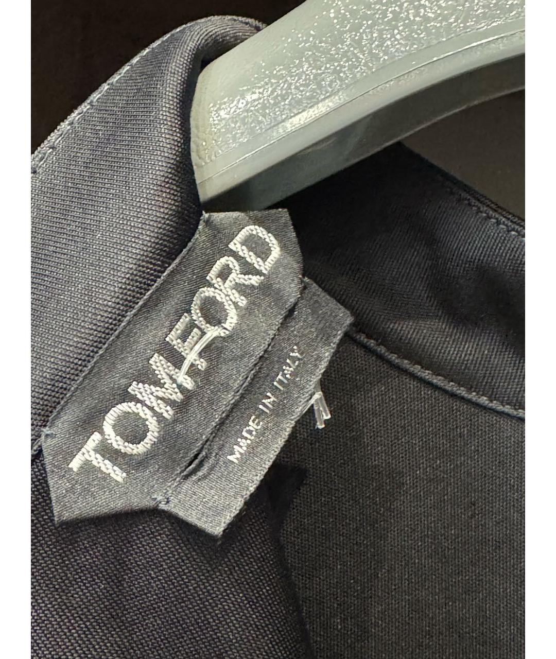 TOM FORD Черное шифоновое вечернее платье, фото 4