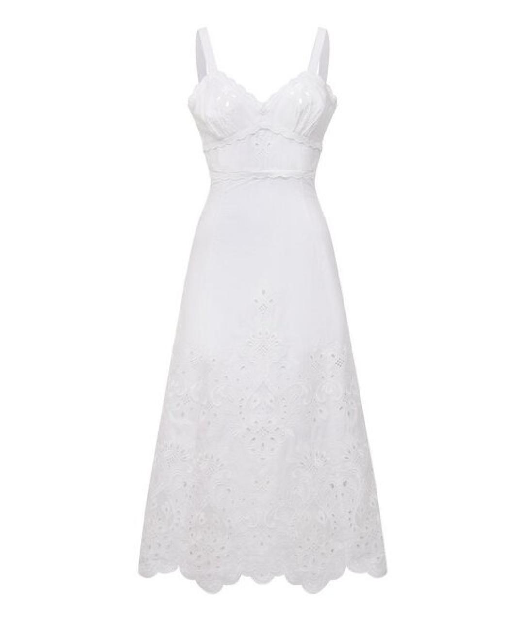 DOLCE&GABBANA Белое хлопковое повседневное платье, фото 1