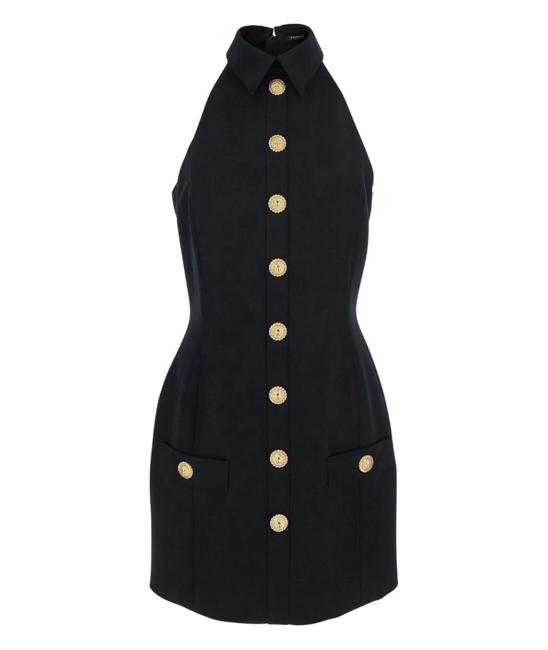 BALMAIN Черное шерстяное повседневное платье, фото 1