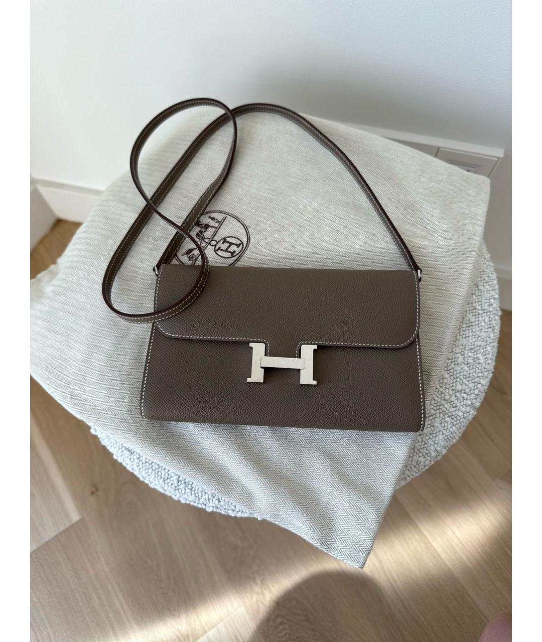HERMES Хаки сумка через плечо, фото 4