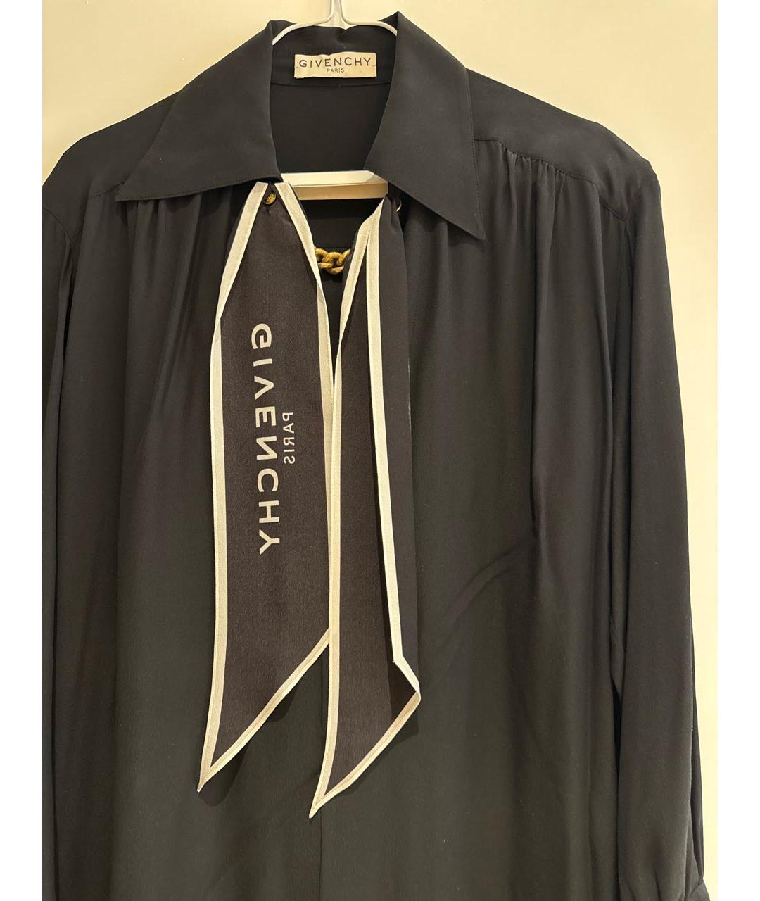 GIVENCHY Черное шелковое коктейльное платье, фото 4
