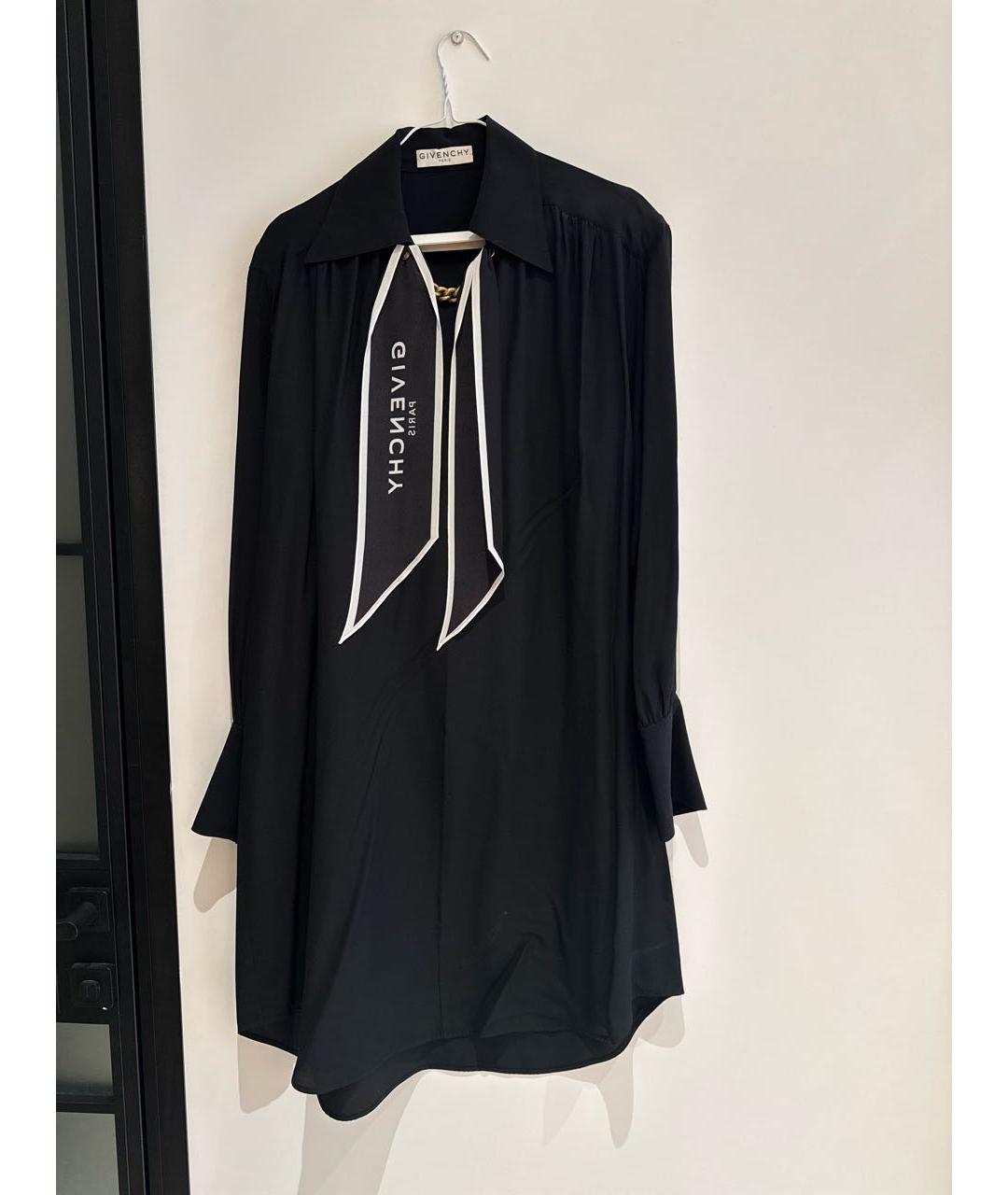 GIVENCHY Черное шелковое коктейльное платье, фото 7