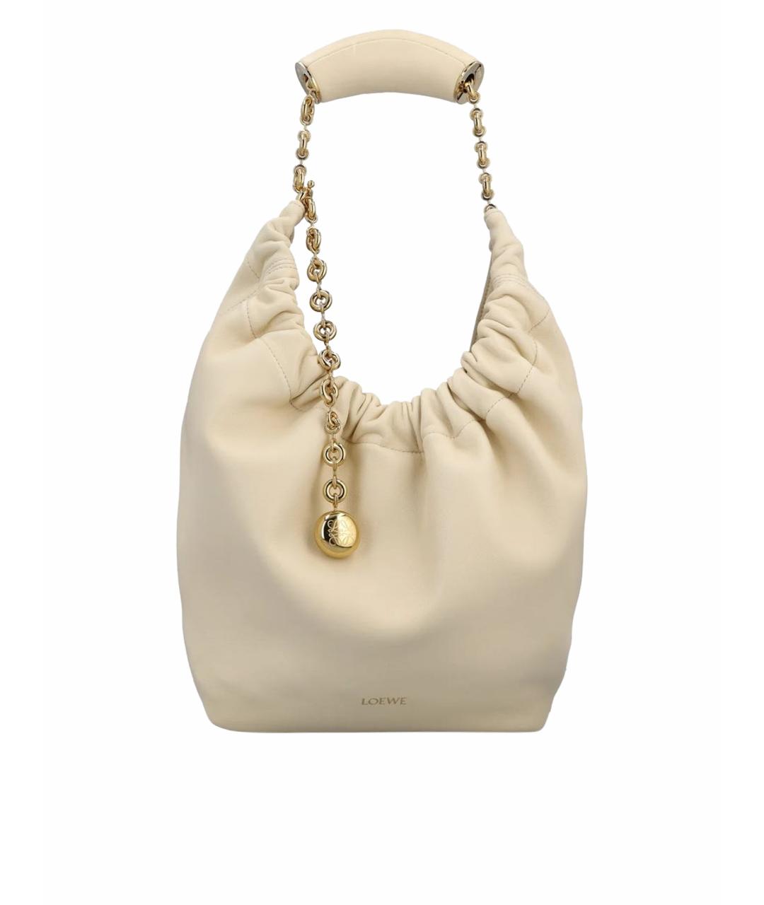 LOEWE Бежевая кожаная сумка через плечо, фото 1