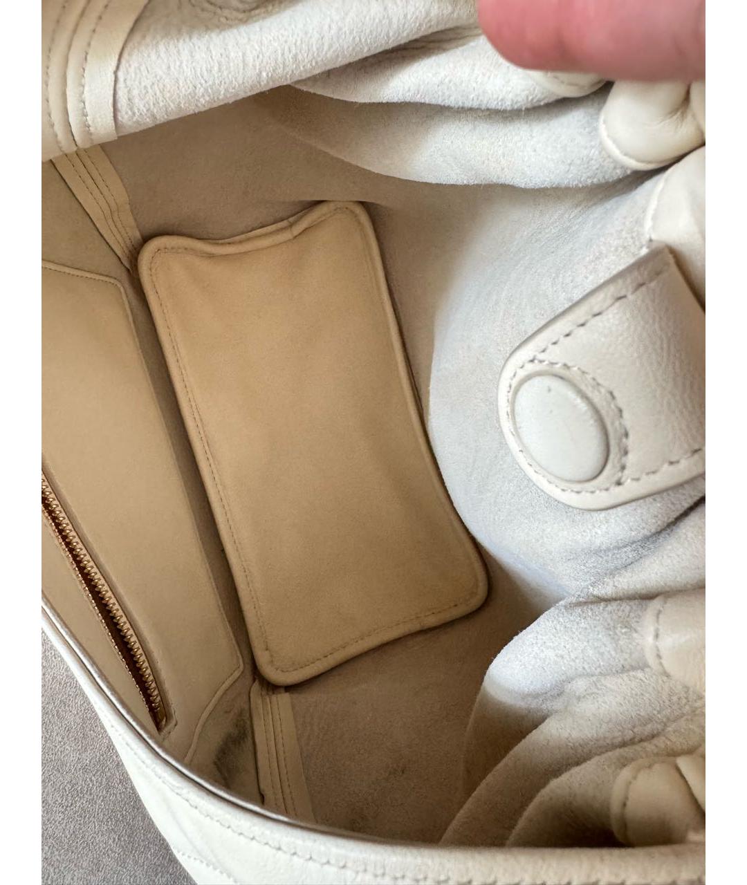 LOEWE Бежевая кожаная сумка через плечо, фото 7