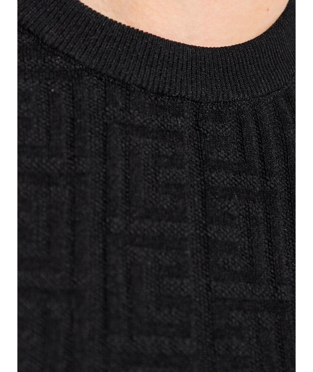 BALMAIN Черная шерстяная футболка, фото 5