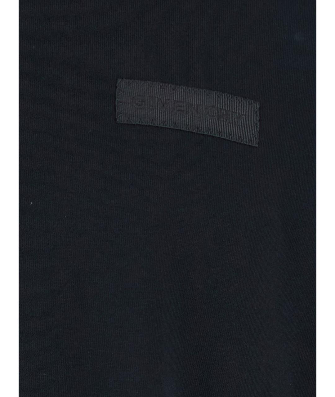 GIVENCHY Черная хлопковая футболка, фото 3