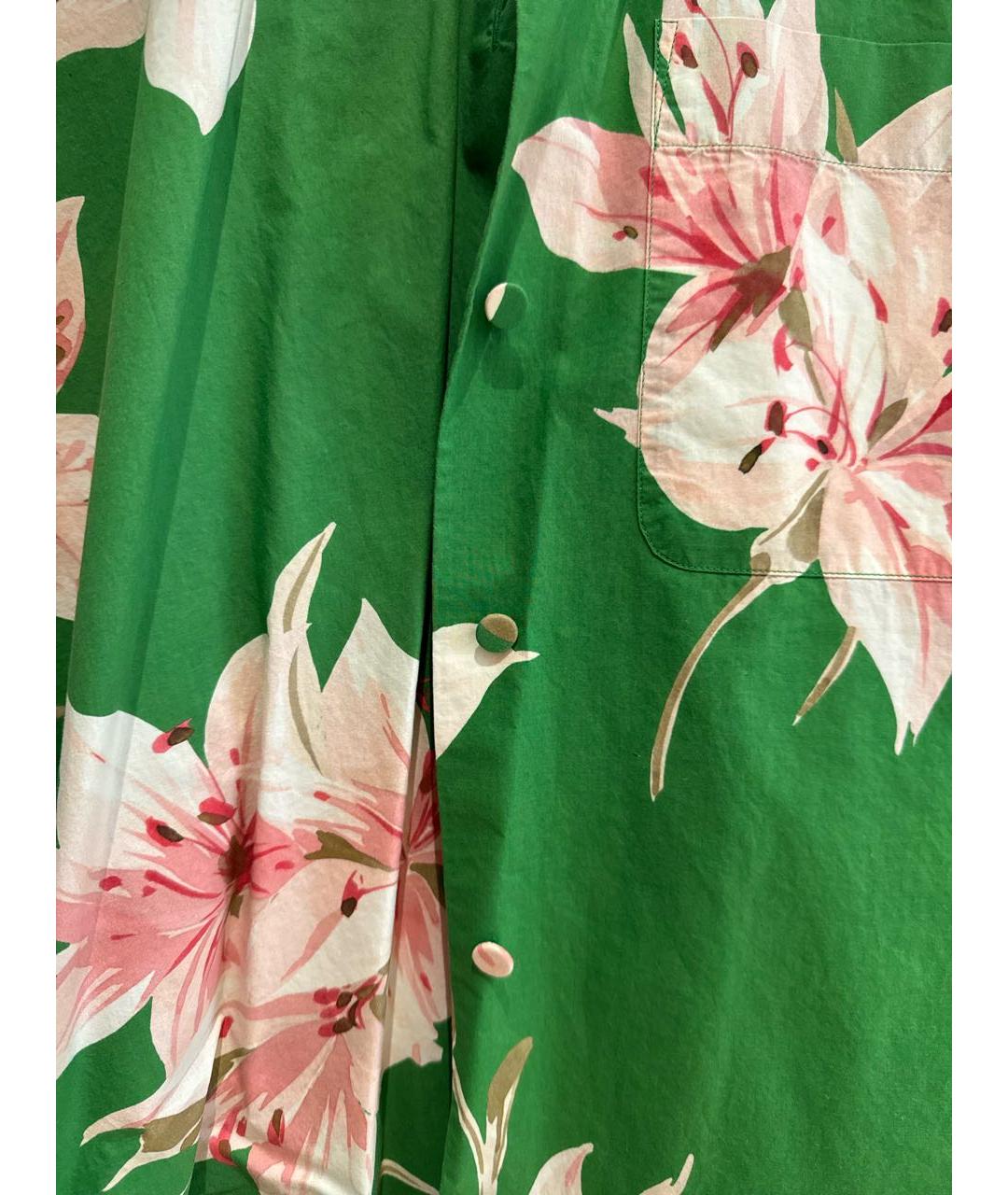 VALENTINO Зеленая хлопковая рубашка, фото 5