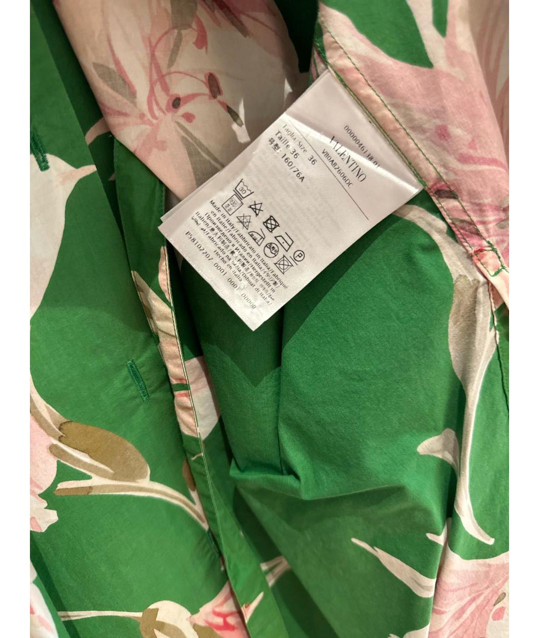 VALENTINO Зеленая хлопковая рубашка, фото 6