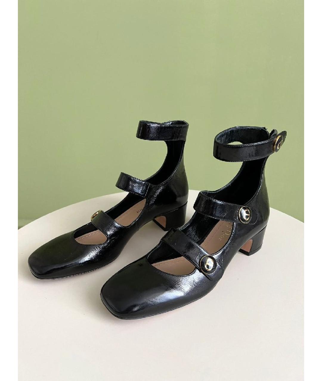 CHRISTIAN DIOR Черные кожаные туфли, фото 10
