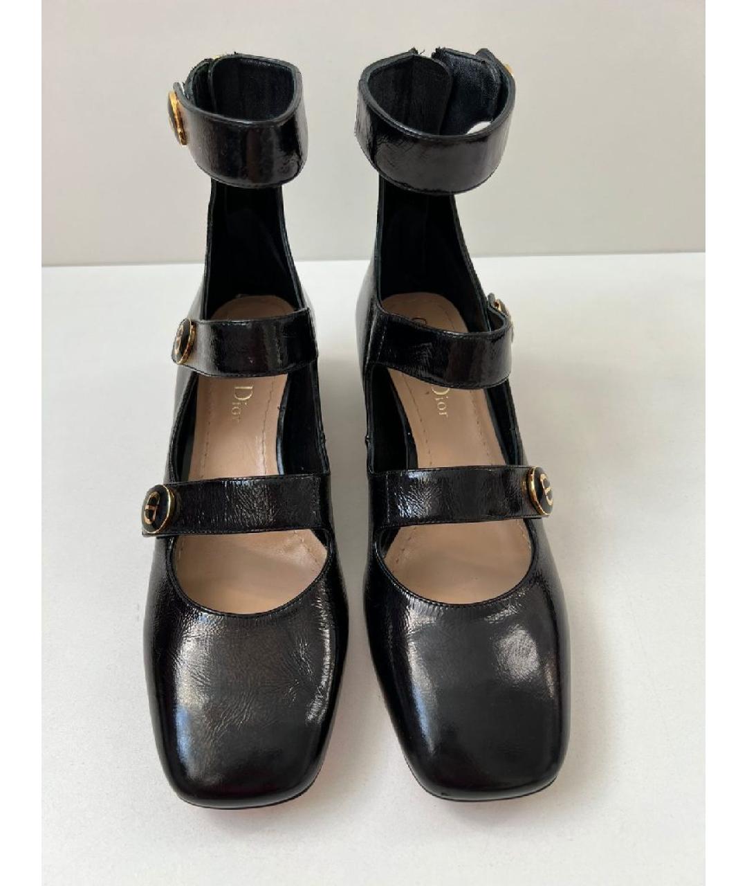 CHRISTIAN DIOR Черные кожаные туфли, фото 2