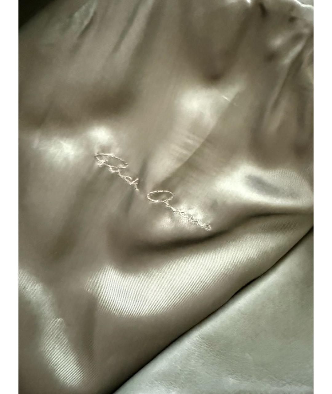 RICK OWENS Зеленая кожаная куртка, фото 3