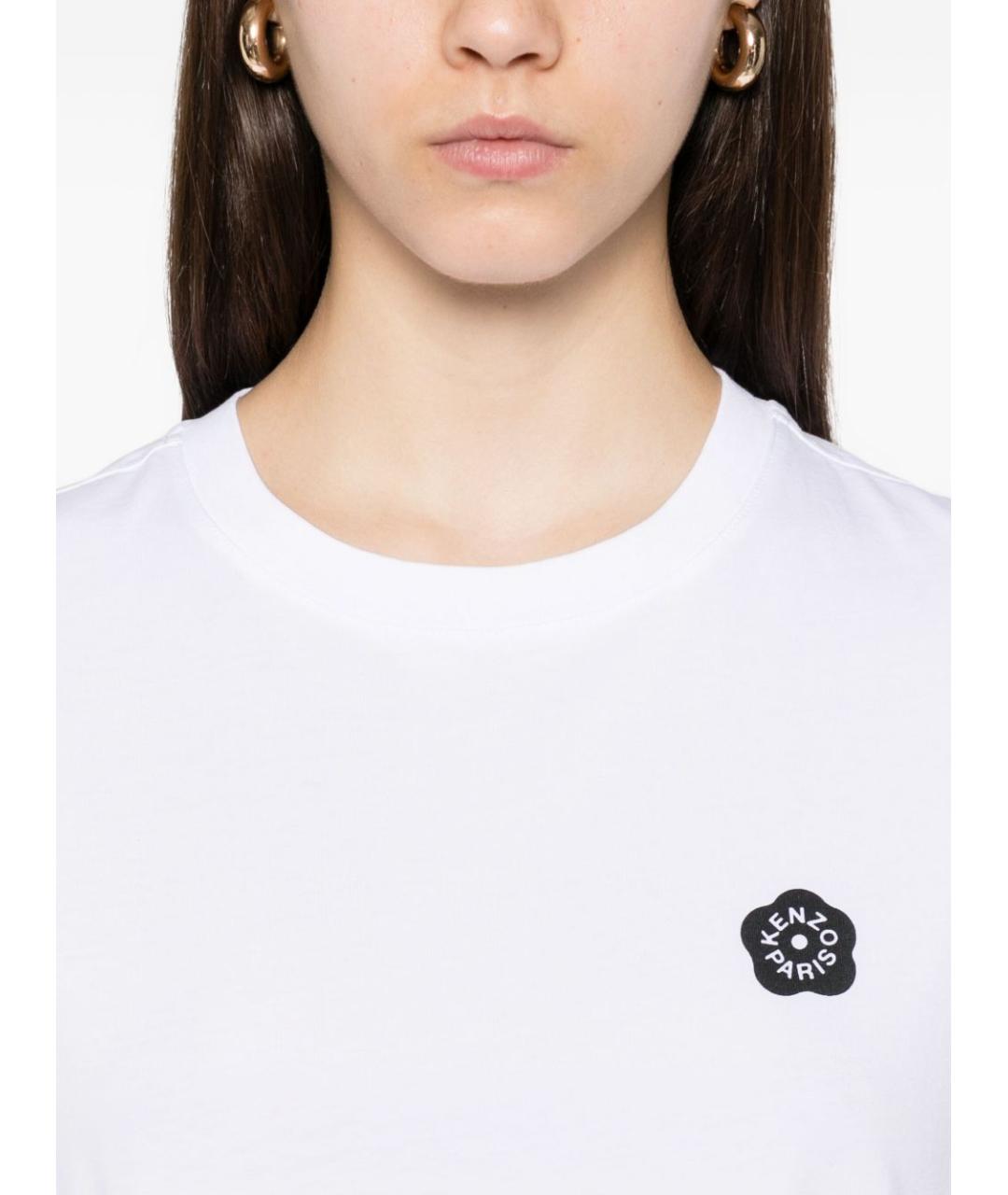 KENZO Белая хлопковая футболка, фото 5