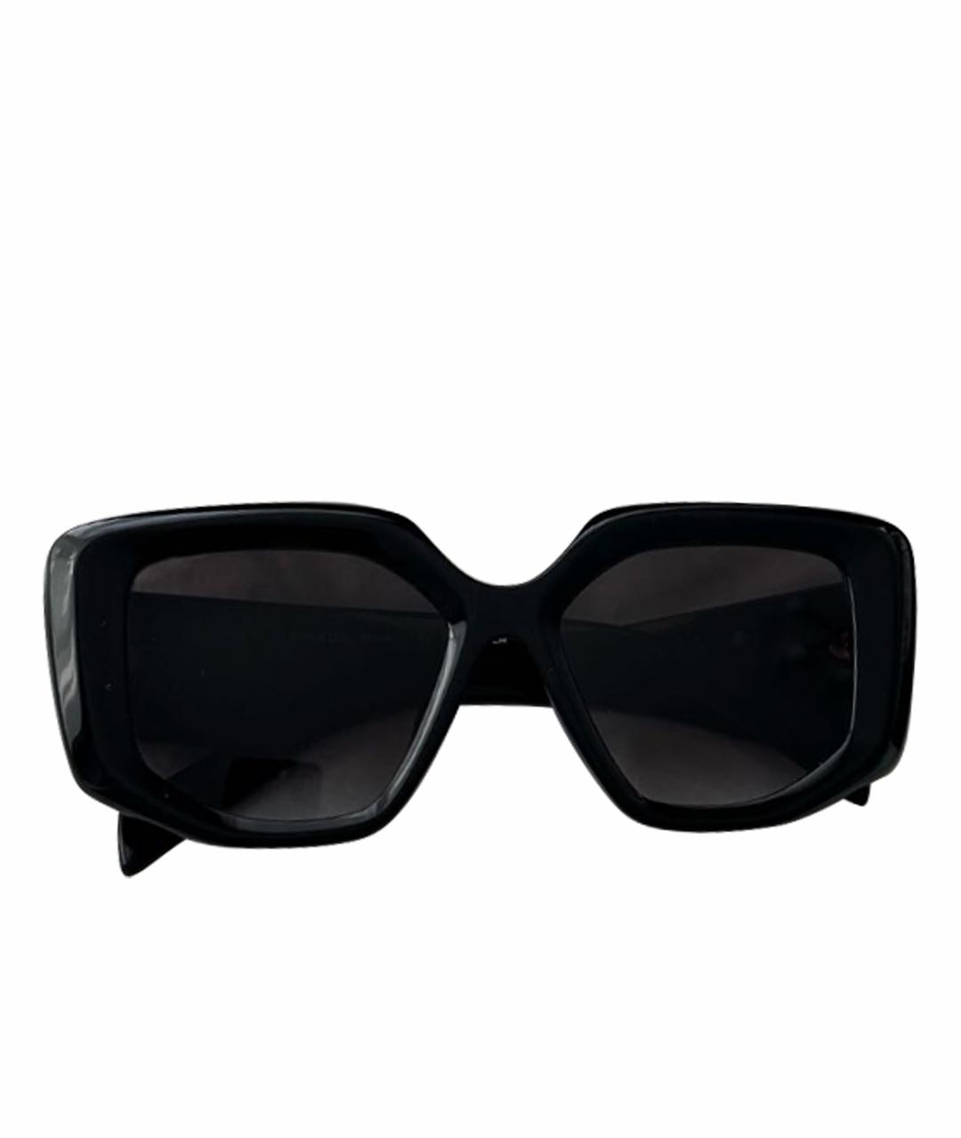 PRADA Черные пластиковые солнцезащитные очки, фото 1