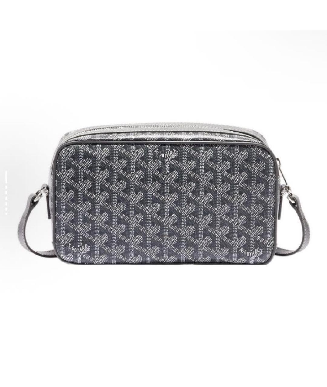 GOYARD Антрацитовая кожаная сумка через плечо, фото 3