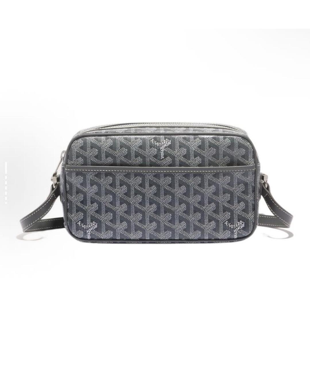 GOYARD Антрацитовая кожаная сумка через плечо, фото 2