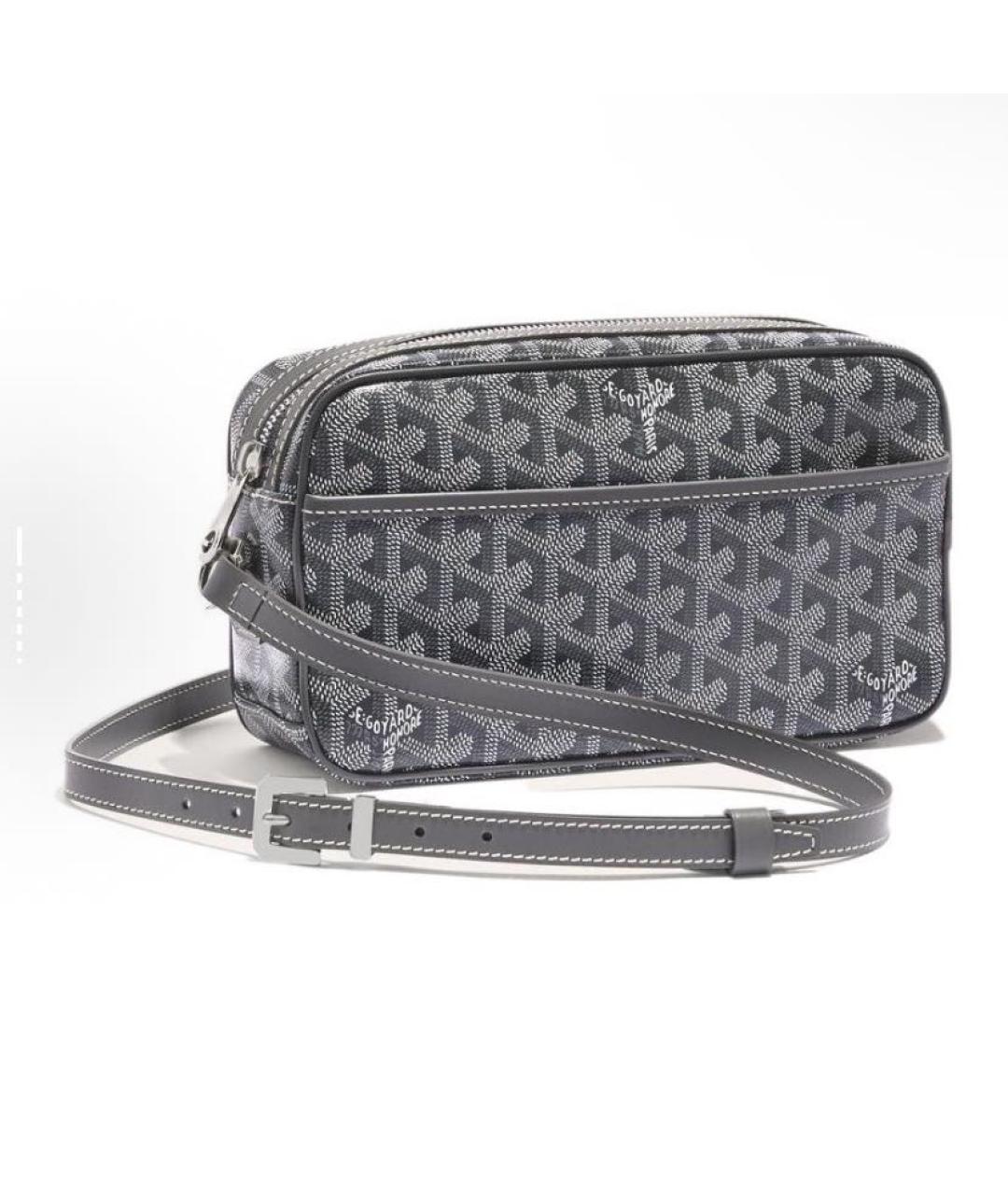GOYARD Антрацитовая кожаная сумка через плечо, фото 5