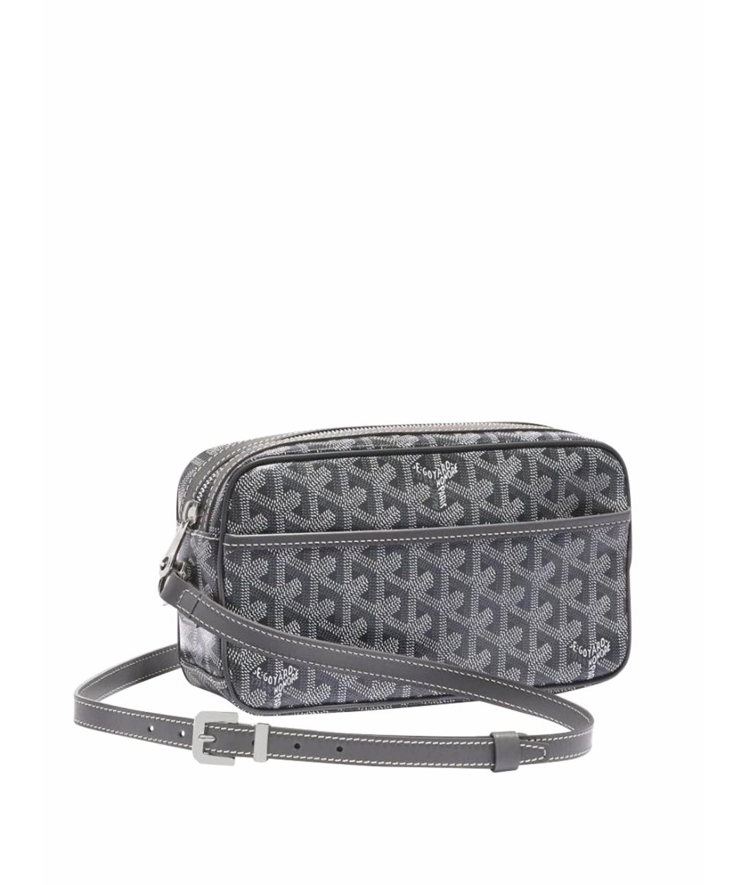 GOYARD Антрацитовая кожаная сумка через плечо, фото 1