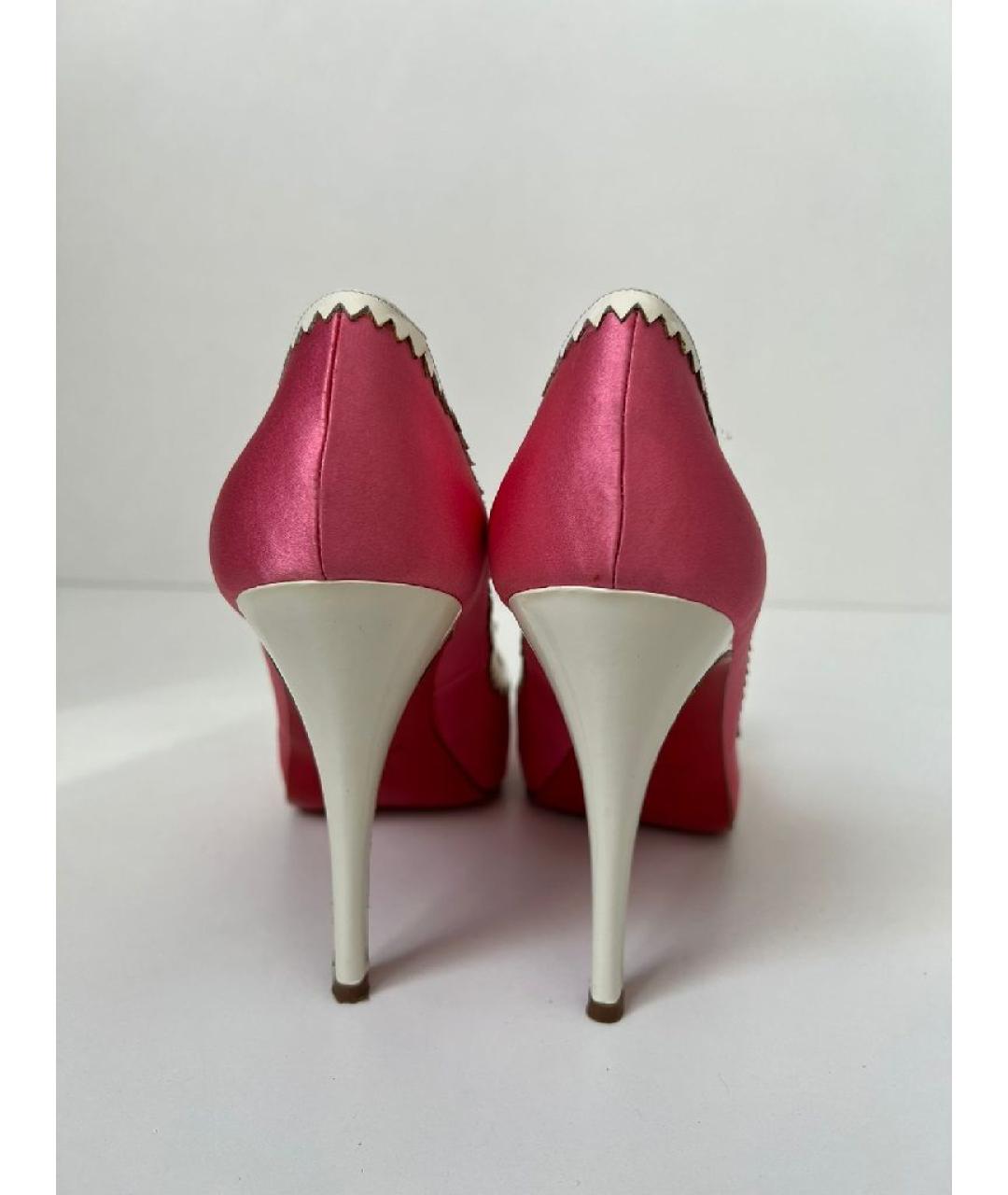 CHRISTIAN LOUBOUTIN Розовые текстильные туфли, фото 5