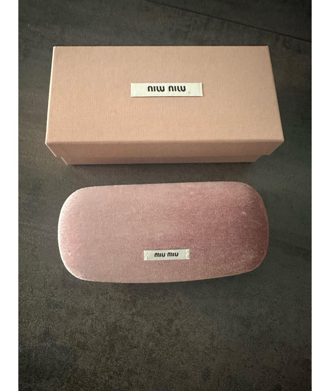 MIU MIU Черные пластиковые солнцезащитные очки, фото 4