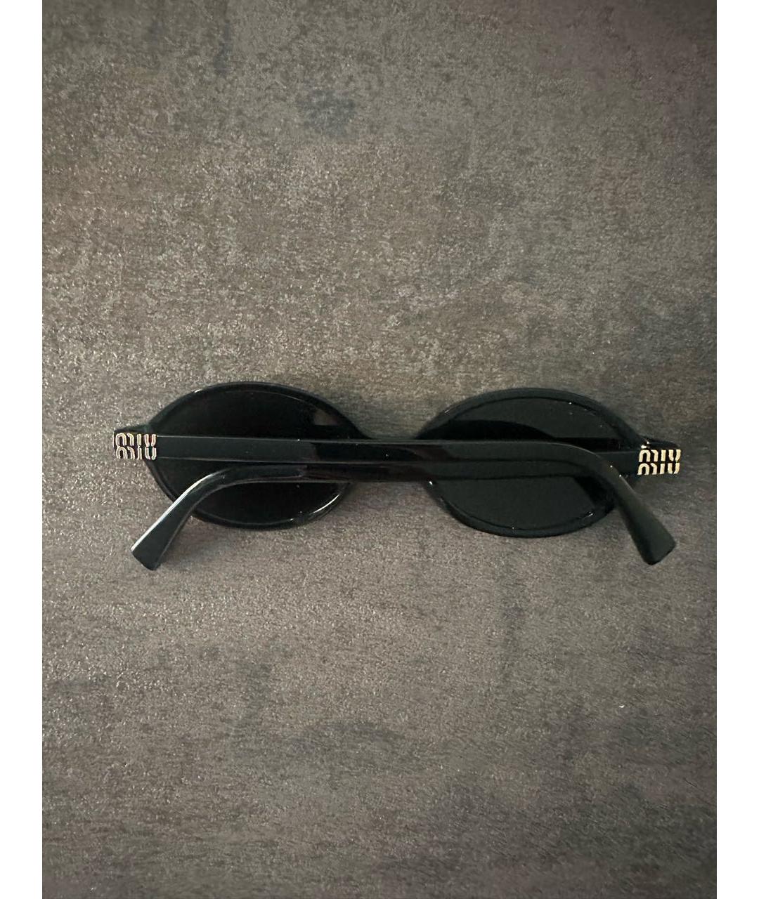 MIU MIU Черные пластиковые солнцезащитные очки, фото 6