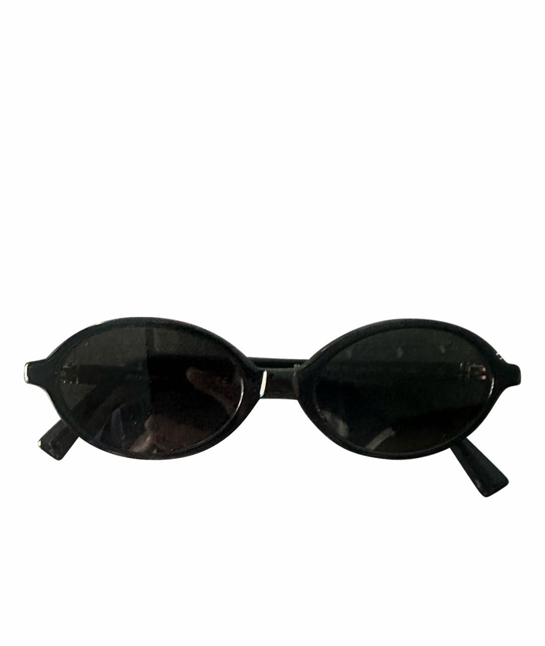MIU MIU Черные пластиковые солнцезащитные очки, фото 1