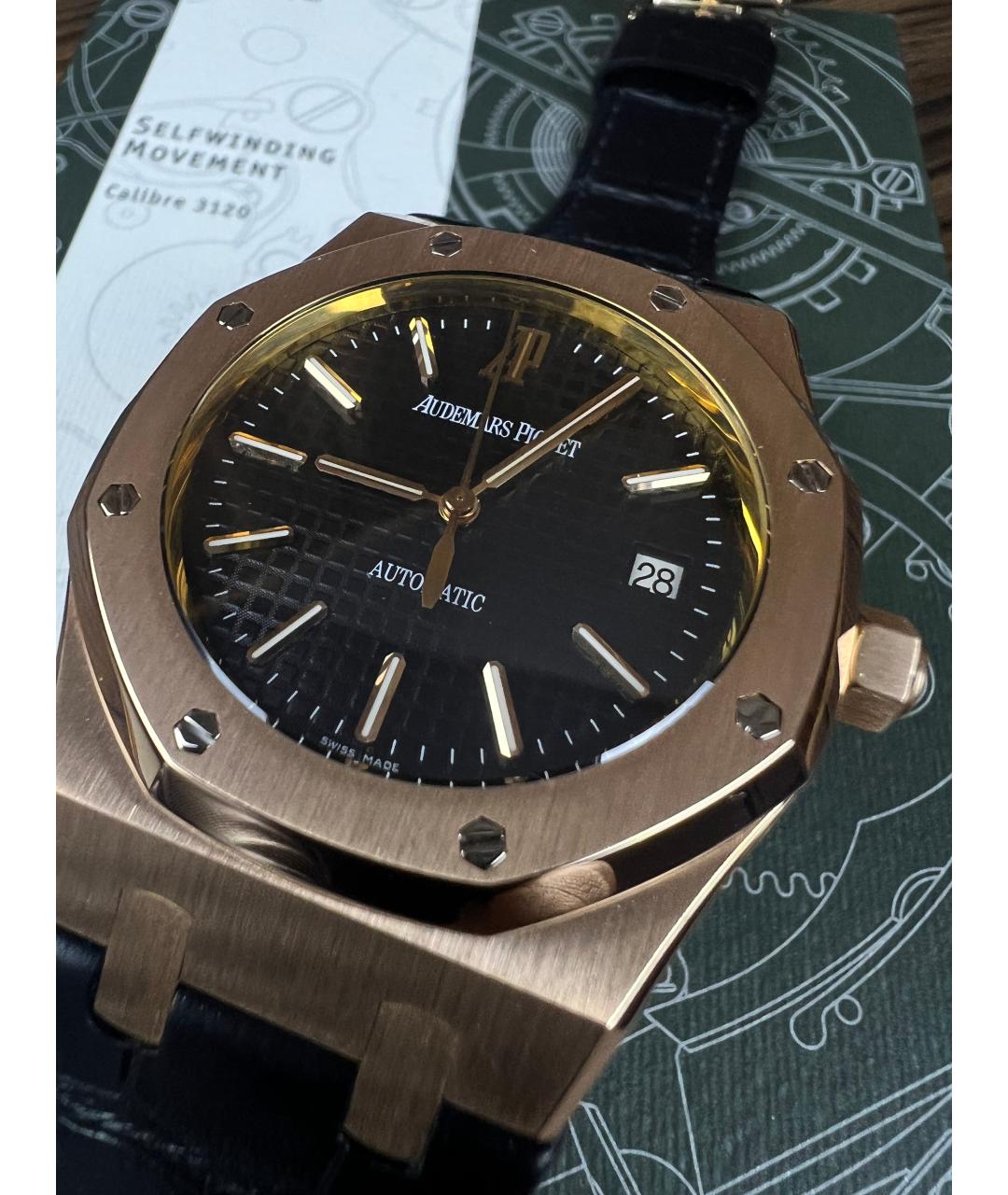 Audemars Piguet Черные часы из розового золота, фото 3