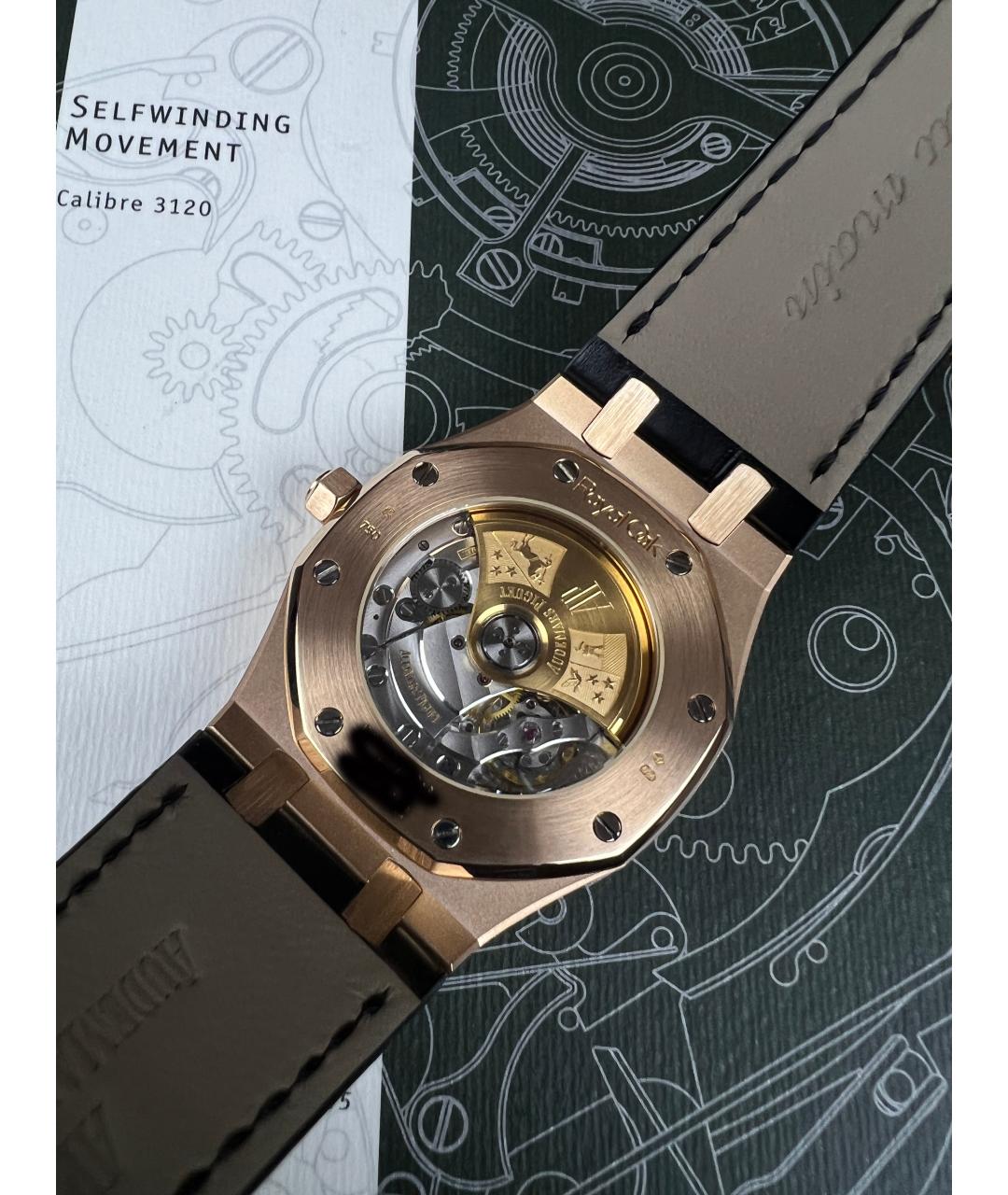 Audemars Piguet Черные часы из розового золота, фото 4
