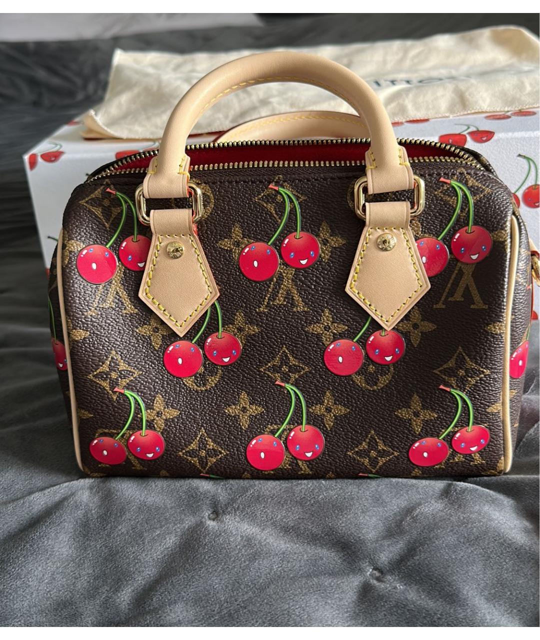 LOUIS VUITTON Коричневая сумка с короткими ручками, фото 3