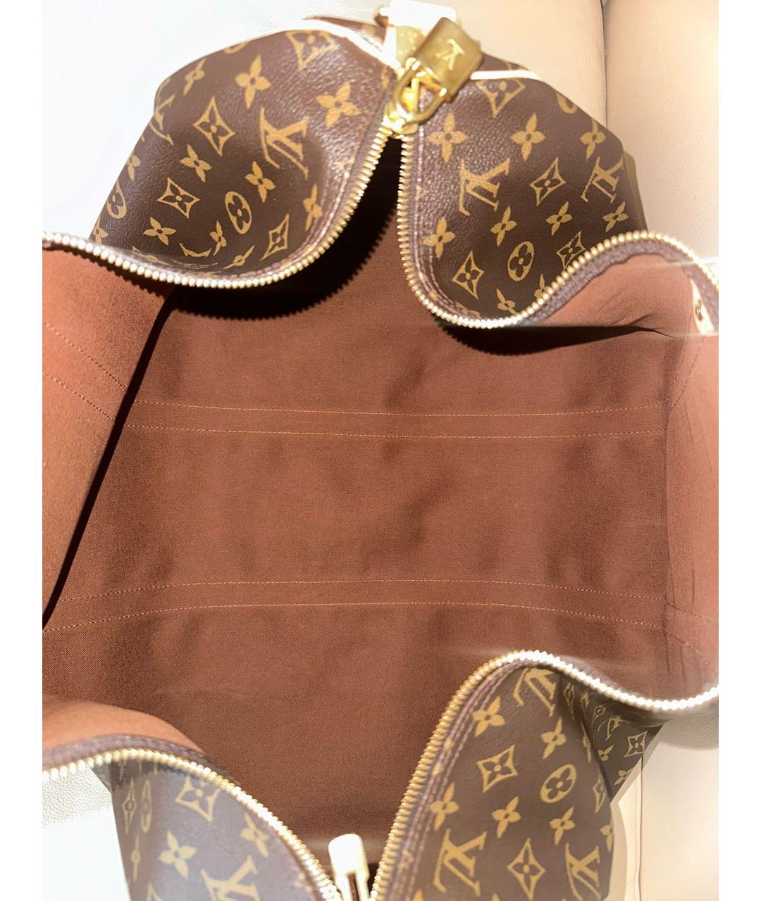 LOUIS VUITTON Коричневая кожаная дорожная/спортивная сумка, фото 4