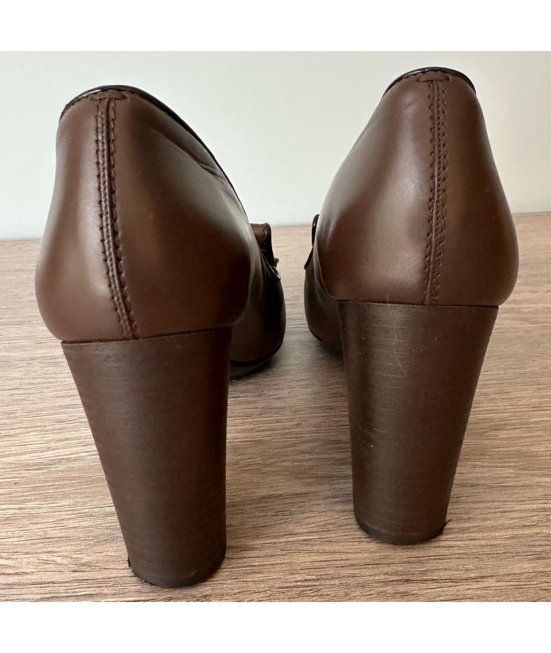 TOD'S Коричневые кожаные туфли, фото 4