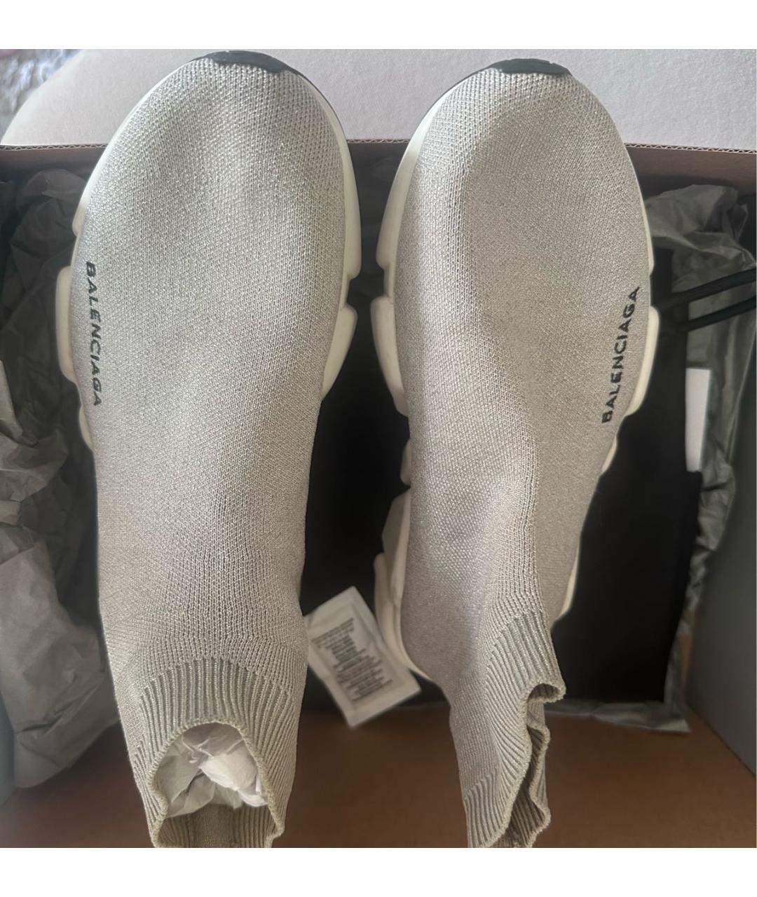 BALENCIAGA Серые текстильные кроссовки, фото 3