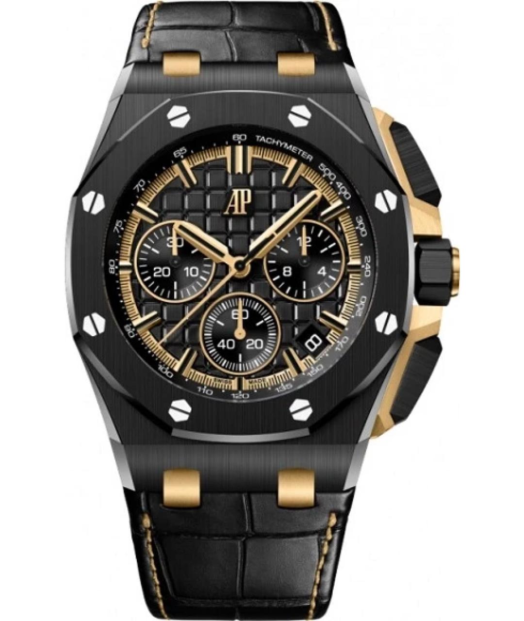 Audemars Piguet Черные часы из желтого золота, фото 9