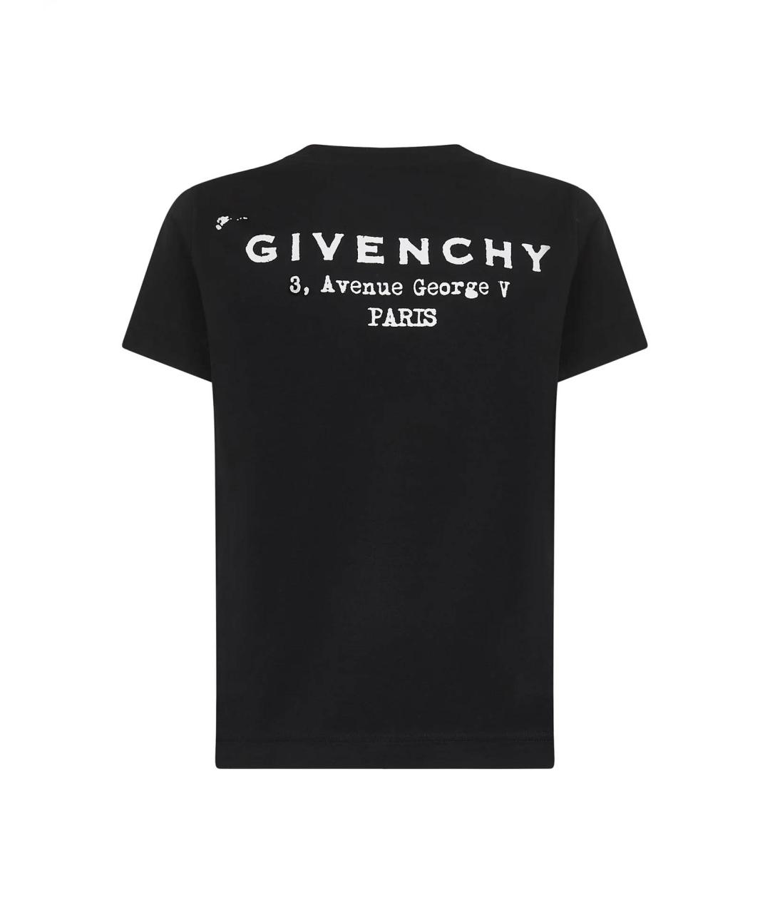GIVENCHY Черная хлопковая футболка, фото 2