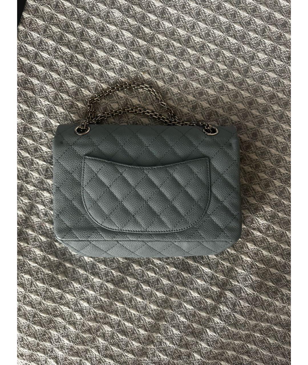 CHANEL Голубая кожаная сумка через плечо, фото 3