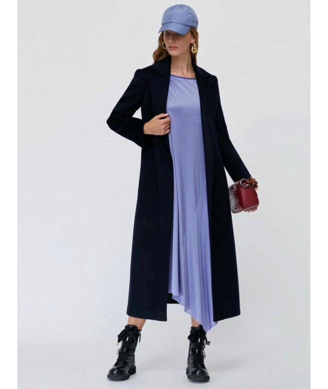 MAX MARA Голубое вискозное повседневное платье, фото 6