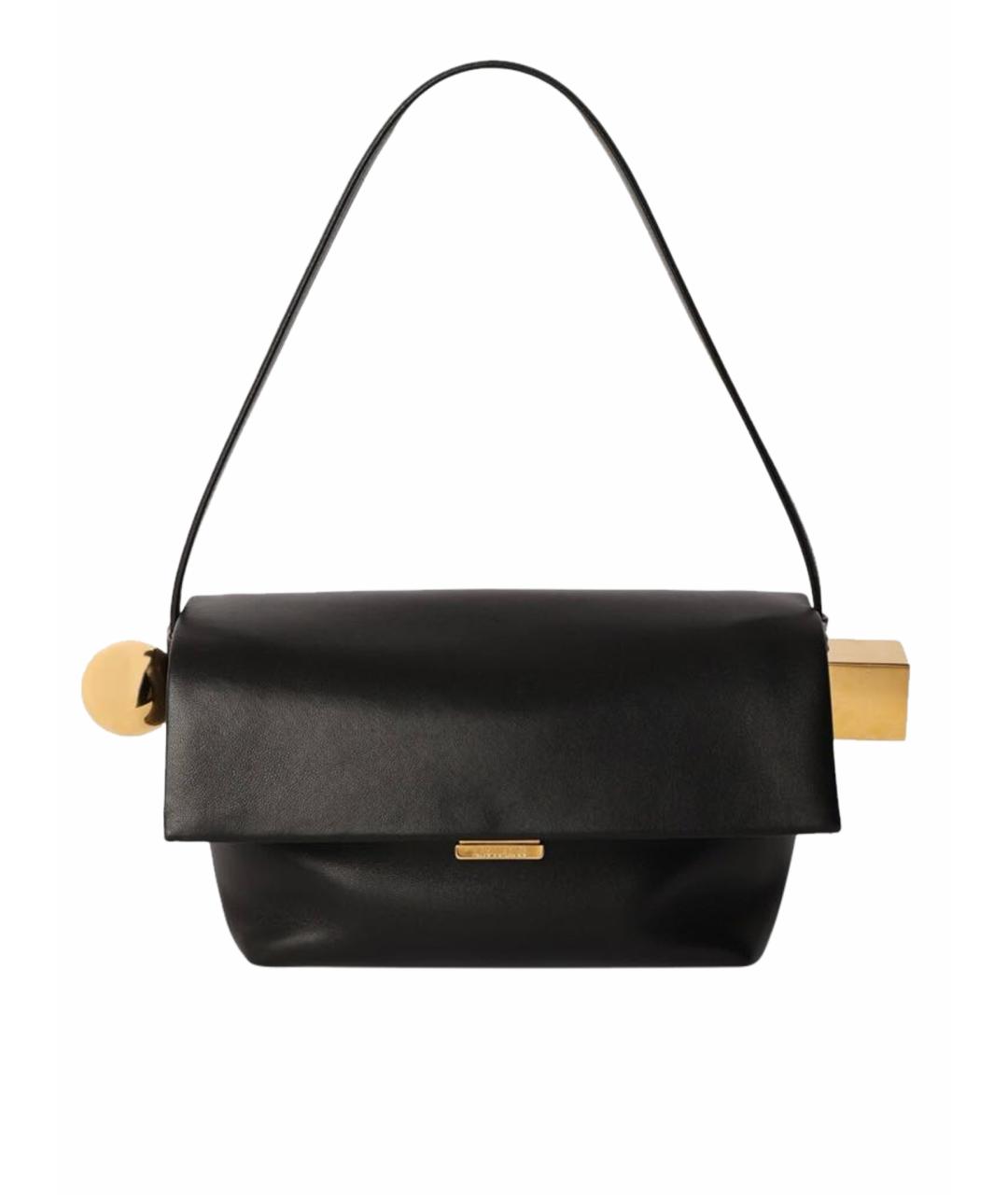 JACQUEMUS Черная кожаная сумка через плечо, фото 1