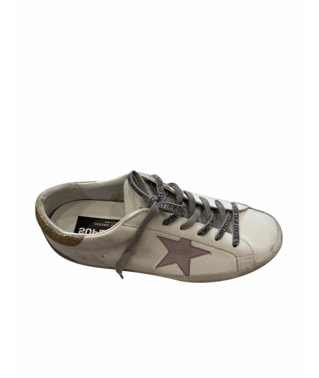 GOLDEN GOOSE DELUXE BRAND Белые кожаные кеды, фото 1