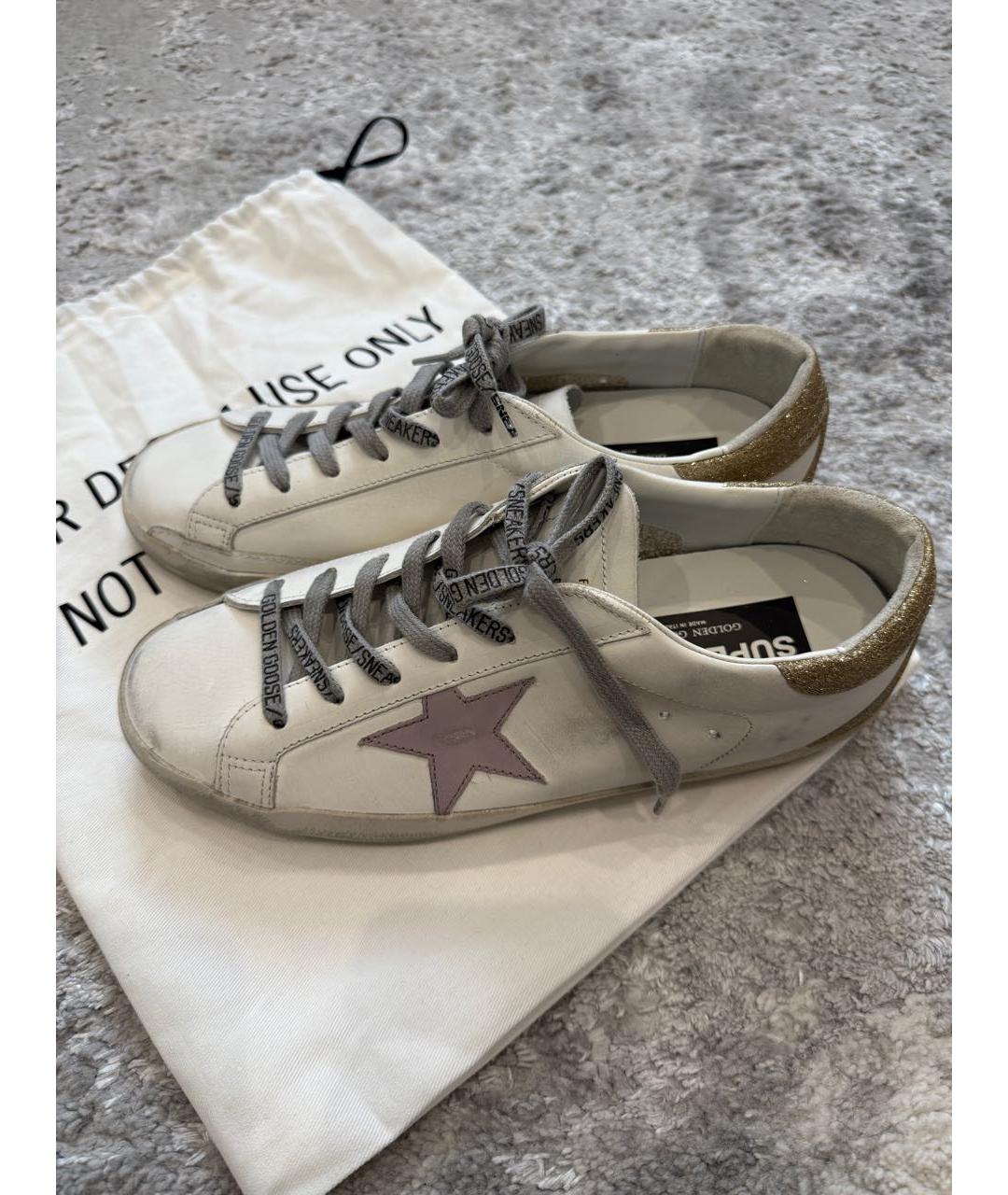 GOLDEN GOOSE DELUXE BRAND Белые кожаные кеды, фото 7