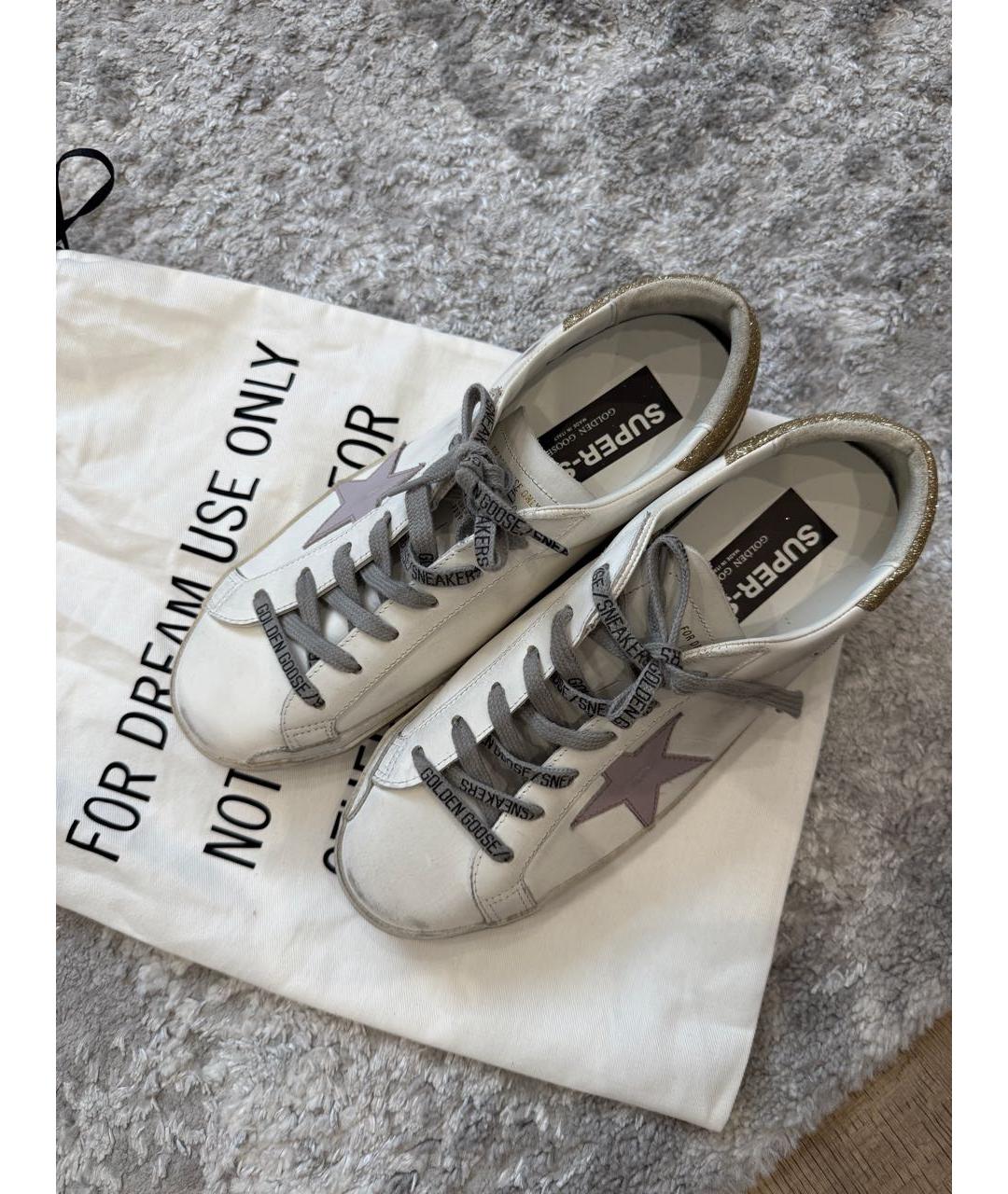 GOLDEN GOOSE DELUXE BRAND Белые кожаные кеды, фото 2