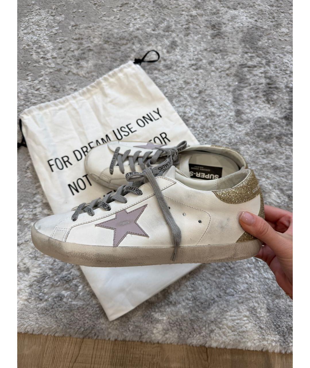 GOLDEN GOOSE DELUXE BRAND Белые кожаные кеды, фото 3