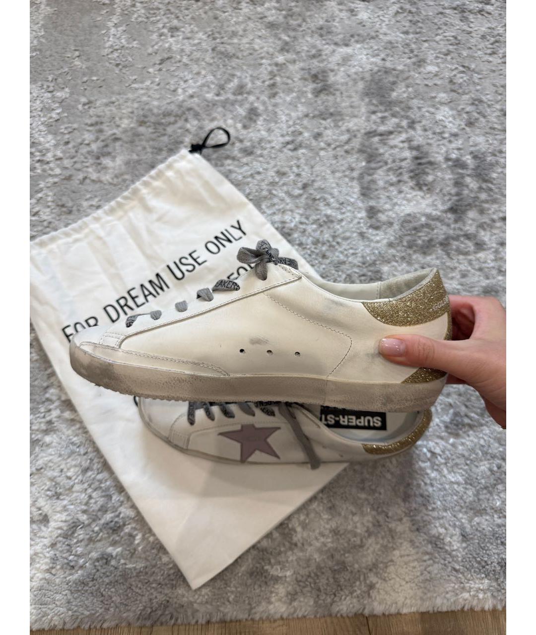 GOLDEN GOOSE DELUXE BRAND Белые кожаные кеды, фото 4