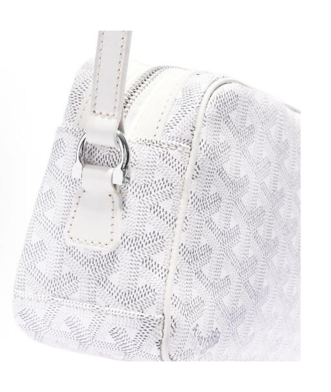 GOYARD Белая кожаная сумка на плечо, фото 4